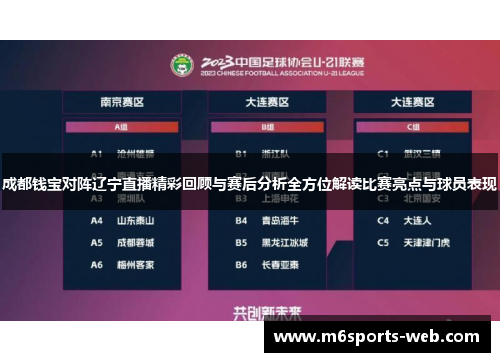 成都钱宝对阵辽宁直播精彩回顾与赛后分析全方位解读比赛亮点与球员表现